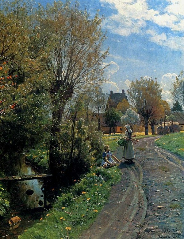 A stop near the bridge over the river by Peter Mork Monsted